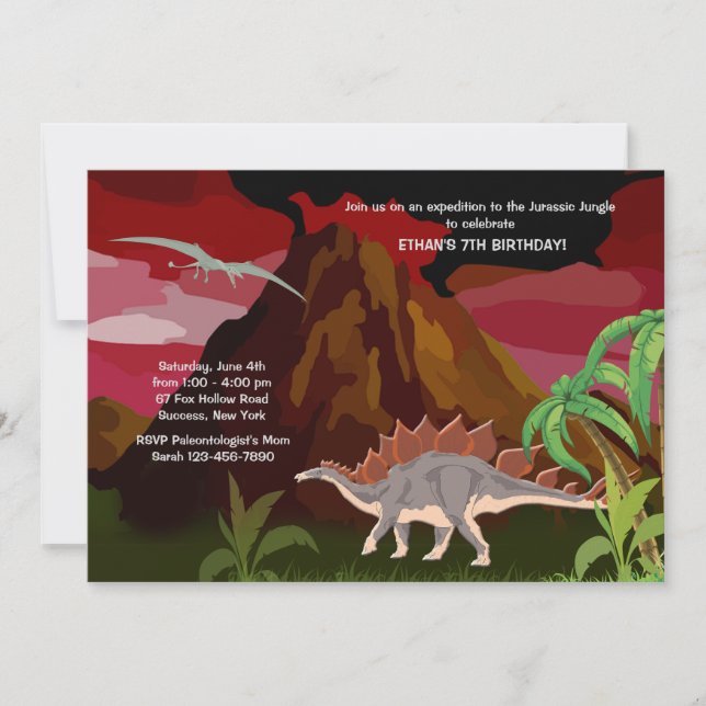 Dinosaur Invitation (Front)