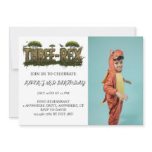 DINOSAUR INVITATION WITH PERSONALIZED PHOTO