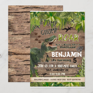 Dinosaur invitations birthday, Dinosaur Birthday I