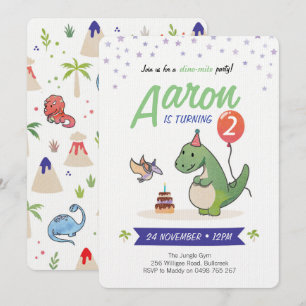 Dinosaur Invitations, Boys birthday invitations
