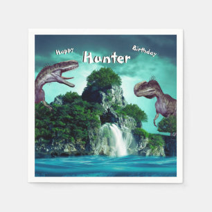 Dinosaur Island Happy Birthday Party     Napkin
