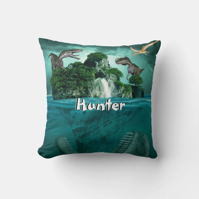 Dinosaur Island Personalised    Cushion (Front)