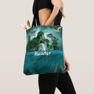 Dinosaur Island Personalised      Tote Bag