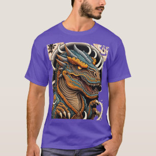 Dinosaur Japanese Tattoo T-Shirt