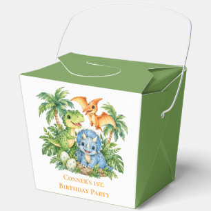 Dinosaur Jungle Boy 1st. Birthday Party Favour Box