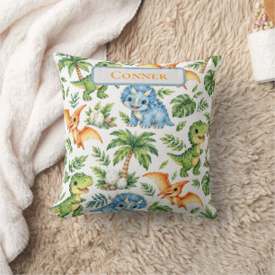 Dinosaur Jungle Boy 1st. Birthday Party Gift Cushion
