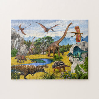 Dinosaur Jurassic Park animals Dino prehistoric Jigsaw Puzzle