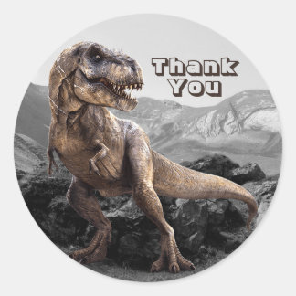 Dinosaur Jurassic Park Thank You Beautiful Classic Round Sticker
