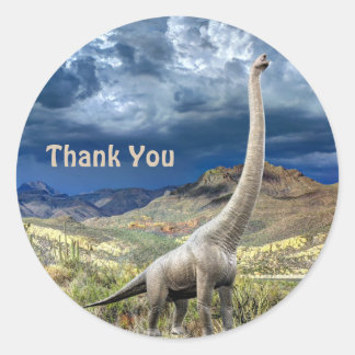 Dinosaur Jurassic Park Thank You Beautiful Classic Round Sticker