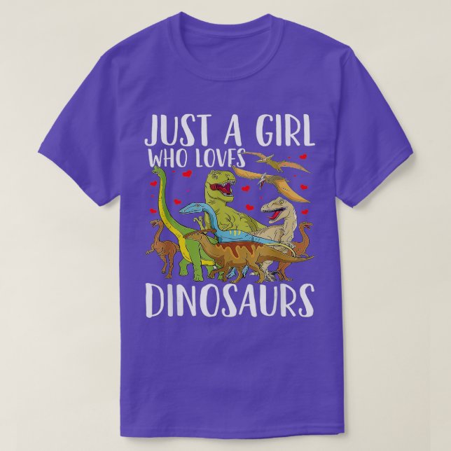 Dinosaur Just a Girl Who Loves Dinosaurs Brachiosa T-Shirt (Design Front)