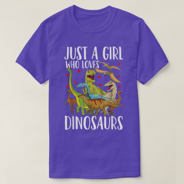 Dinosaur Just a Girl Who Loves Dinosaurs Brachiosa T-Shirt (Design Front)