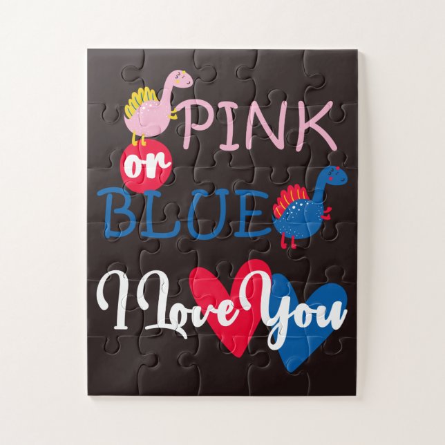 Dinosaur Keeper of the Gender Baby Reveal Jigsaw Puzzle (Vertical)