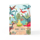 Dinosaur kids birthday card