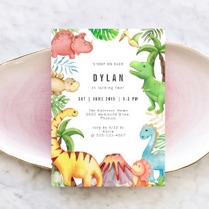 Dinosaur KIds Birthday Party Invitation