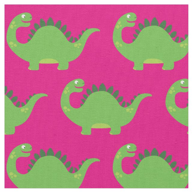 Dinosaur Kids Cute Dino Fabric (Close Up)