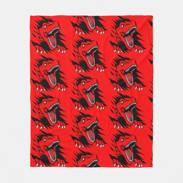Dinosaur kids fleece blanket (Front)