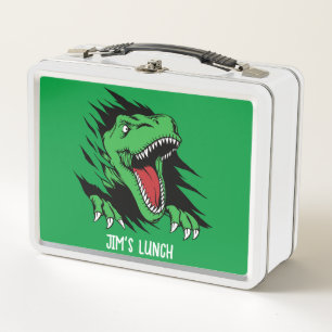 Dinosaur kids metal lunch box