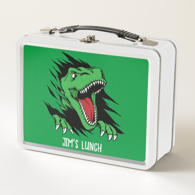 Dinosaur kids metal lunch box (Front)