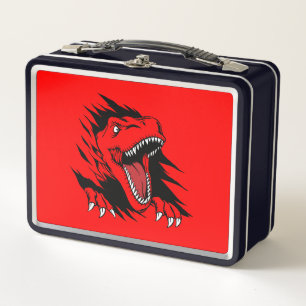 Dinosaur kids metal lunch box