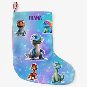 DINOSAUR KIDS PERSONALIZED SMALL CHRISTMAS STOCKING
