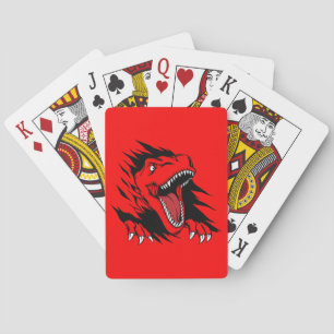 Dinosaur kids playing cards
