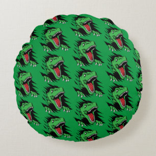 Dinosaur kids round cushion