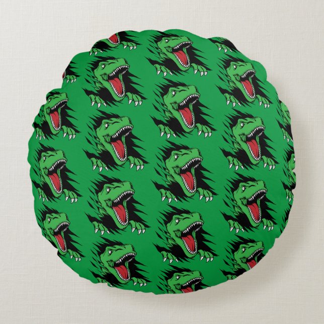 Dinosaur kids round cushion (Front)