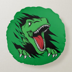 Dinosaur kids round cushion
