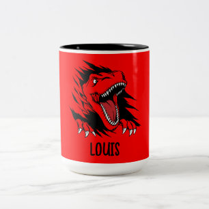 Dinosaur kids Two-Tone coffee mug