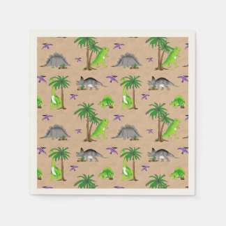 Dinosaur Land Cute Dino Napkin