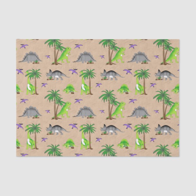 Dinosaur Land Cute Dino Tissue Paper (Front)