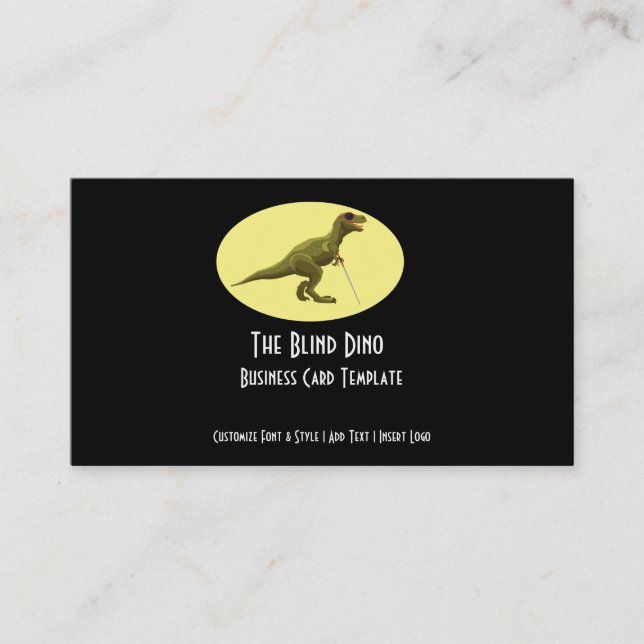 Dinosaur Logo - The Blind Dinosaur Business Card (Front)