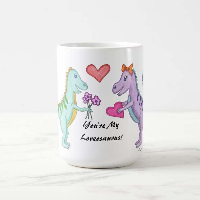 Dinosaur Love Coffee Mug (Center)