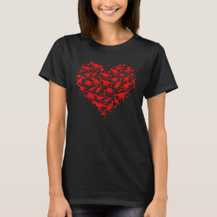 Dinosaur Love Heart Cute Valentines Day Boys Kids T-Shirt