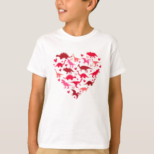 Dinosaur Love Heart T Rex Cute Valentines Day T-Shirt