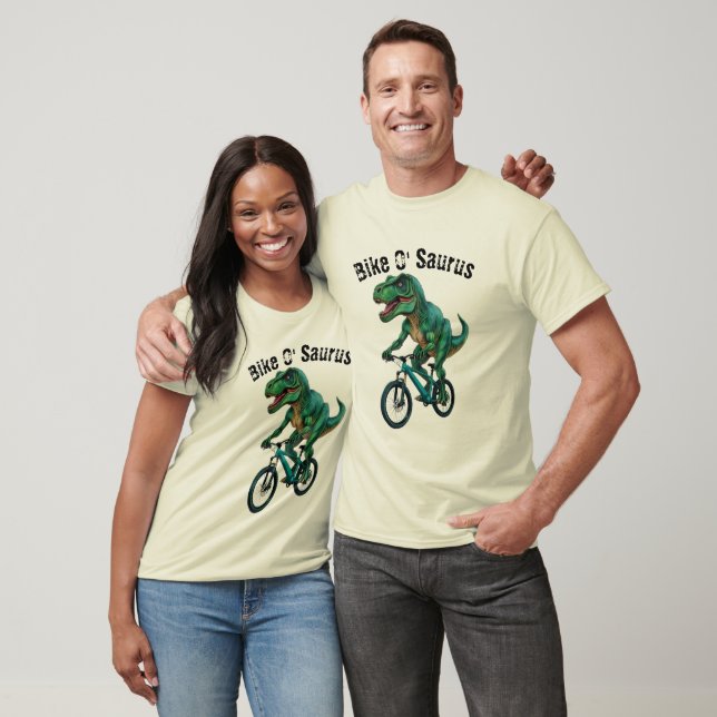 Dinosaur Lover Shirt, Funny Animal Tee for Cyclist (Unisex)