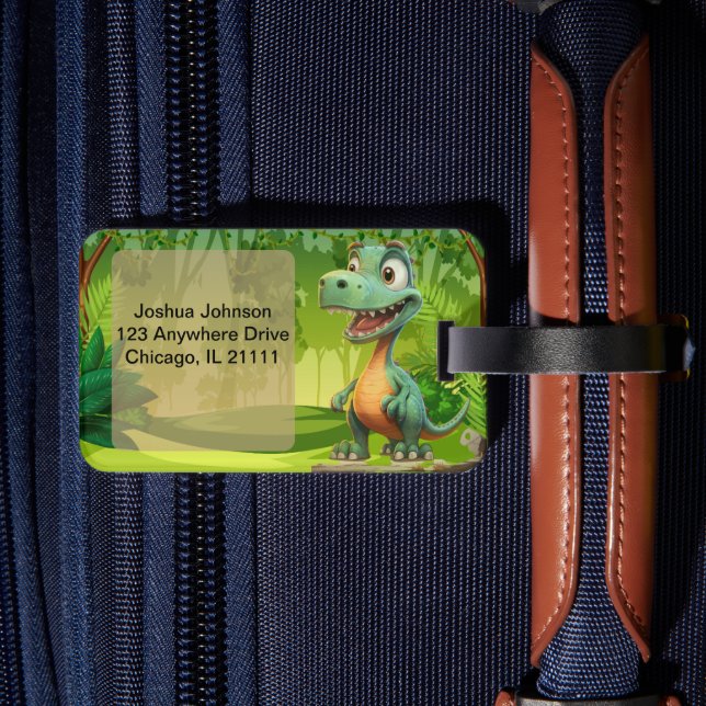Dinosaur Luggage Tag (Back Insitu 2)