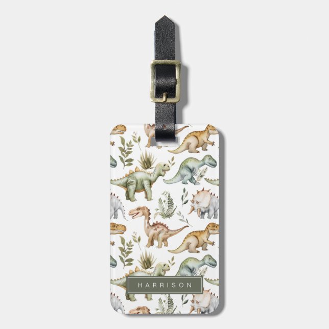 Dinosaur Luggage Tags (Front Vertical)