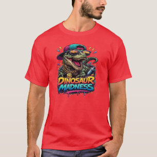 Dinosaur Madness — Party Animal T‑Rex Graphic T-Shirt