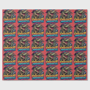 Dinosaur Madness — Party Animal T‑Rex Graphic Wrapping Paper