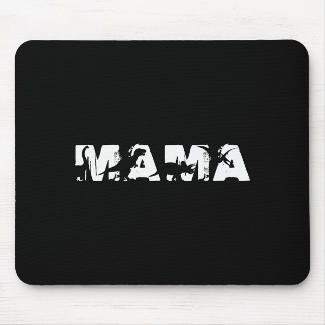 Dinosaur Mama Funny In Mother's Day For Mamasaurus Mouse Mat (Front)