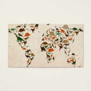 Dinosaur Map of the World Map