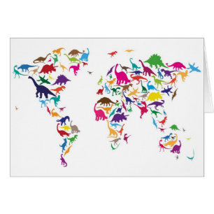 Dinosaur Map of the World Map