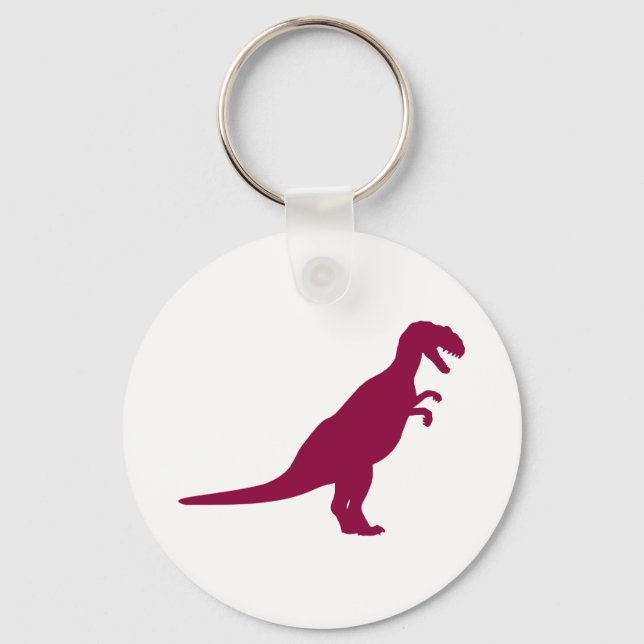 Dinosaur Maroon Key Ring (Front)