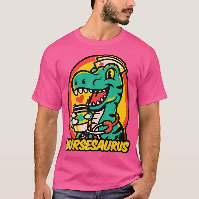 Dinosaur Medical Paleontologist Doctor Fossil T-Re T-Shirt (Front)