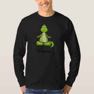 Dinosaur Meditation Sunflower Breathe Deep Wusaaa T-Shirt