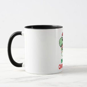 dinosaur merry xmas mug