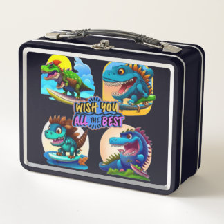 dinosaur metal lunch box