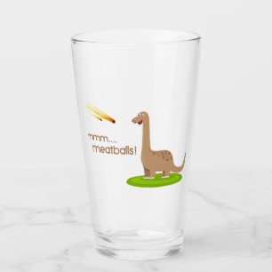 Dinosaur Meteor Meatballs Glass