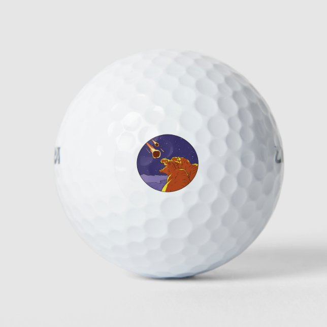 Dinosaur meteorite golf balls (Front)